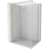 Mexen Mist-H T cabane de douche pivotante gauche 70 x 100 cm, transparent, or brossé - 8A5T-070-100-55-00-L