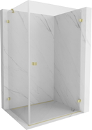 Mexen Lunar-B cabine de douche pivotante droite 90 x 80 cm, transparent, or brossé - 832-090-080-55-00-P