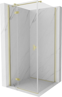 Mexen Mist-H T cabine de douche pivotante gauche 100 x 100 cm, transparent, doré brossé - 8A5T-100-100-55-00-L