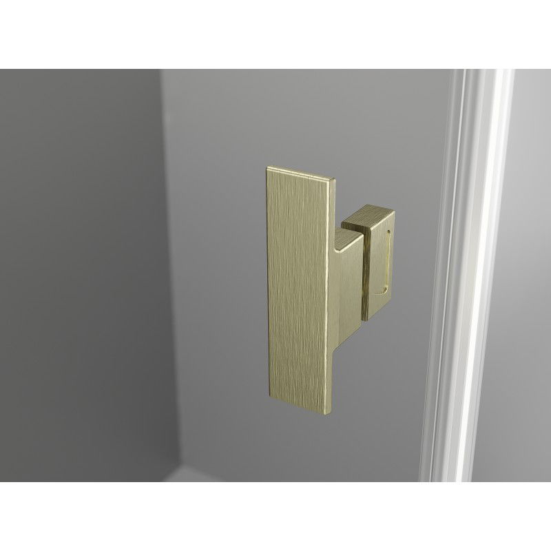 Mexen Mist-H T cabine de douche pivotante gauche 120 x 100 cm, transparent, or brossé - 8A5T-120-100-55-00-L