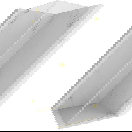 Mexen Lunar-B cabine de douche pivotante droite 100 x 100 cm, transparent, or brossé - 832-100-100-55-00-P