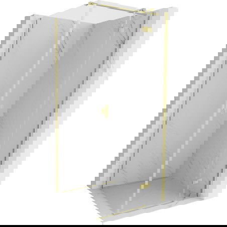 Mexen Mist-H T cabine de douche pivotante droite 70 x 70 cm, transparent, or brossé - 8A5T-070-070-55-00-P