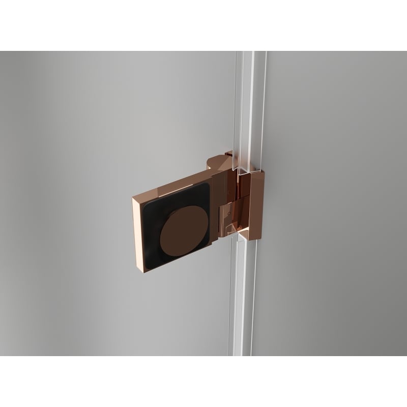 Mexen Lunar-B cabine de douche pivotante gauche 85 x 80 cm, transparent, or rose - 832-085-080-60-00-L