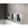 Mexen X-Wall-R étagère encastrée avec collerette 30 x 30 cm, inox - 1910303010