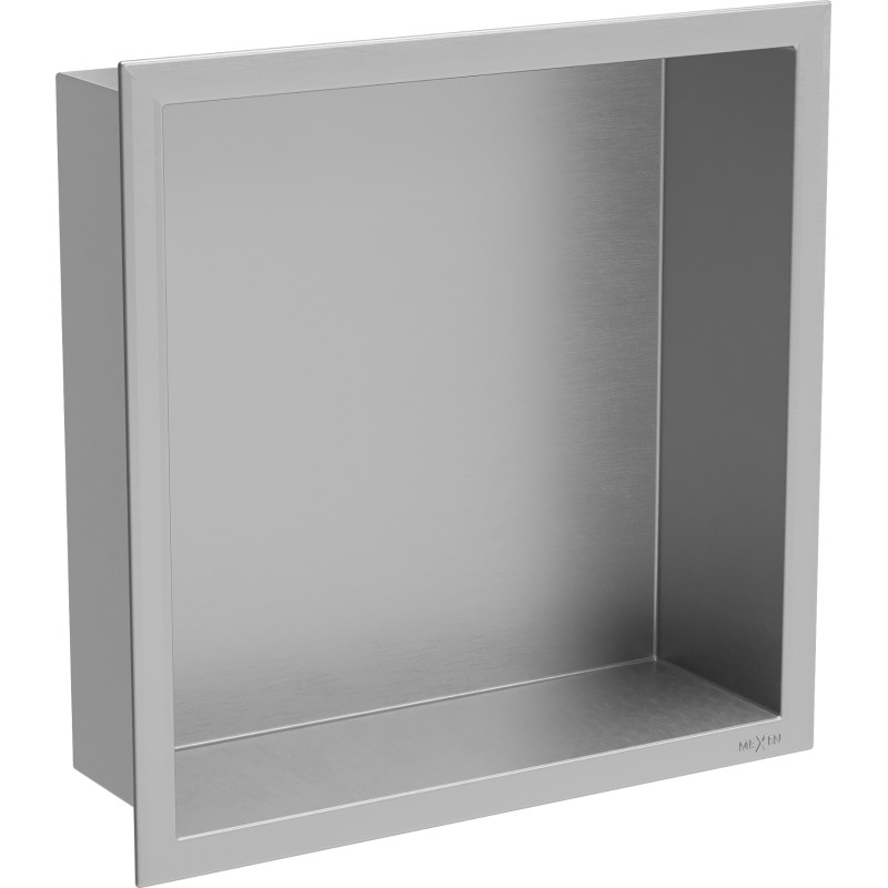 Mexen X-Wall-R étagère encastrée avec collerette 30 x 30 cm, inox - 1910303010