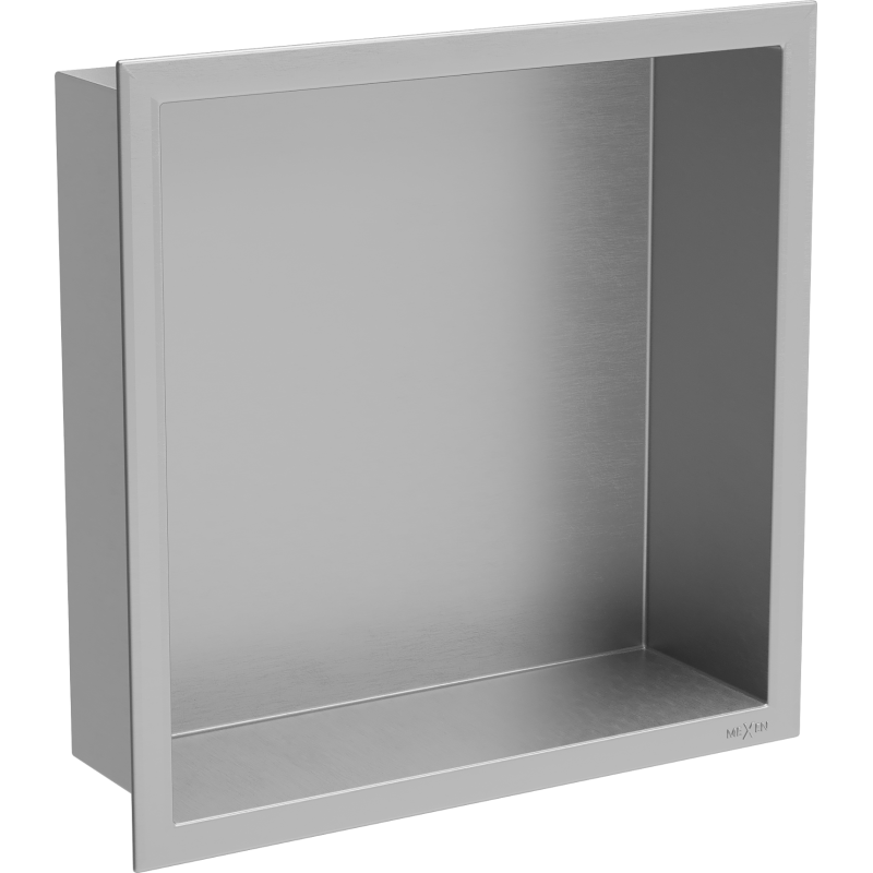 Mexen X-Wall-R étagère encastrée avec rebord 30 x 30 cm, inox - 1910303010