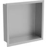 Mexen X-Wall-R étagère encastrée avec rebord 30 x 30 cm, inox - 1910303010