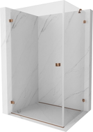 Mexen Lunar-B cabine de douche pivotante gauche 100 x 90 cm, transparent, or rose - 832-100-090-60-00-L