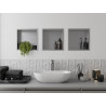 Mexen X-Wall-R étagère encastrée avec collerette 30 x 30 cm, inox - 1910303010