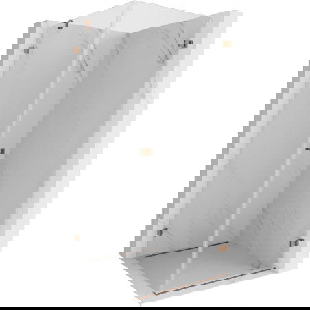 Mexen Lunar-B cabine de douche pivotante droite 70 x 70 cm, transparent, or rose - 832-070-070-60-00-P