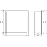 Mexen X-Wall-R étagère encastrée avec rebord 30 x 30 cm, blanche - 1920303010