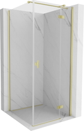 Mexen Mist-H T cabine de douche pivotante droite 85 x 85 cm, transparent, or brossé - 8A5T-085-085-55-00-P