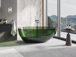 Mexen Glass forest baignoire autoportante transparente 170 x 85 cm, bonde chromée - 58061708502