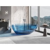 Mexen Glass baignoire autonome transparente 170 x 85 cm, denim, bouchon chromé - 58061708507