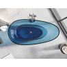 Mexen Glass baignoire autonome transparente 170 x 85 cm, denim, bouchon chromé - 58061708507