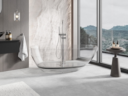 Mexen Glass baignoire autoportante transparente 170 x 85 cm, clear, bouchon chromé - 58061708508