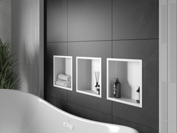 Mexen X-Wall-R étagère encastrée avec rebord 30 x 30 cm, blanche - 1920303010