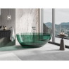 Mexen Glass baignoire autoportante transparente 170 x 85 cm, teal, bouchon chromé - 58061708511