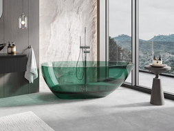 Mexen Glass baignoire autoportante transparente 170 x 85 cm, bonde chromée - 58061708511