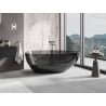 Mexen Glass baignoire autoportante noire transparente 170 x 85 cm, bouchon chromé - 58061708513