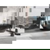 Mexen Glass noire baignoire autoportante transparente 170 x 85 cm, bouchon chromé - 58061708513