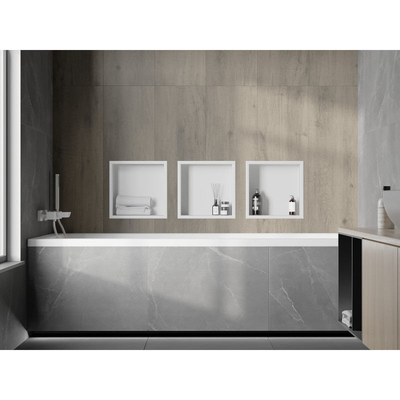 Mexen X-Wall-R étagère encastrée avec rebord 30 x 30 cm, blanche - 1920303010
