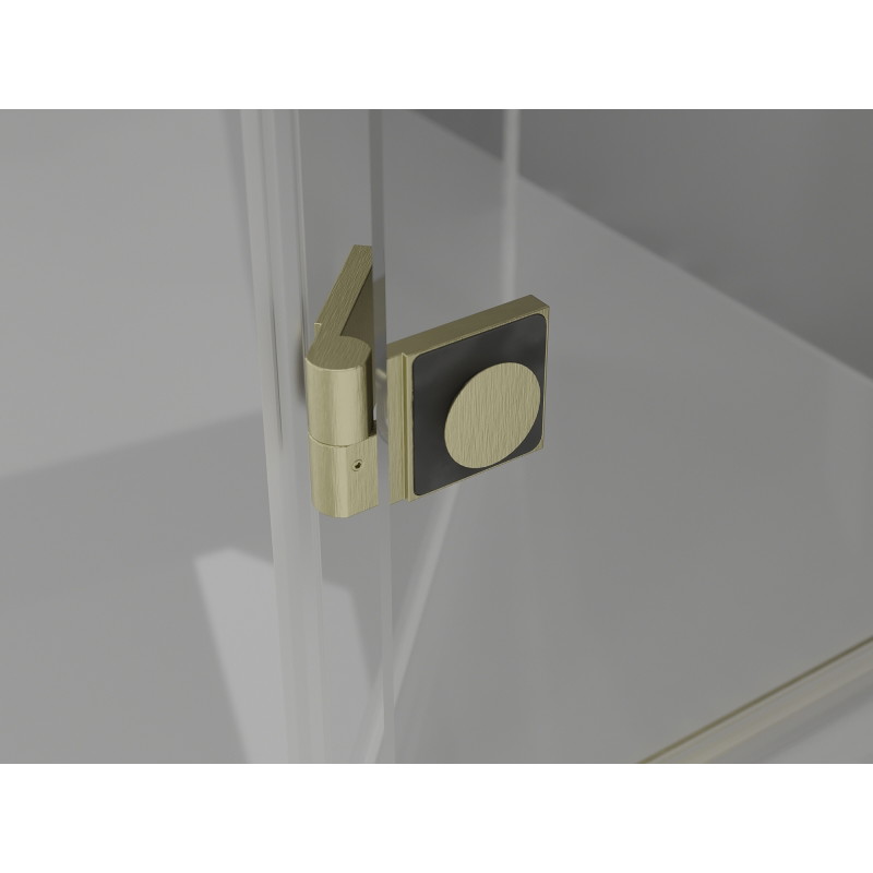 Mexen Mist-H T cabine de douche pivotante droite 110 x 90 cm, transparent, or brossé - 8A5T-110-090-55-00-P