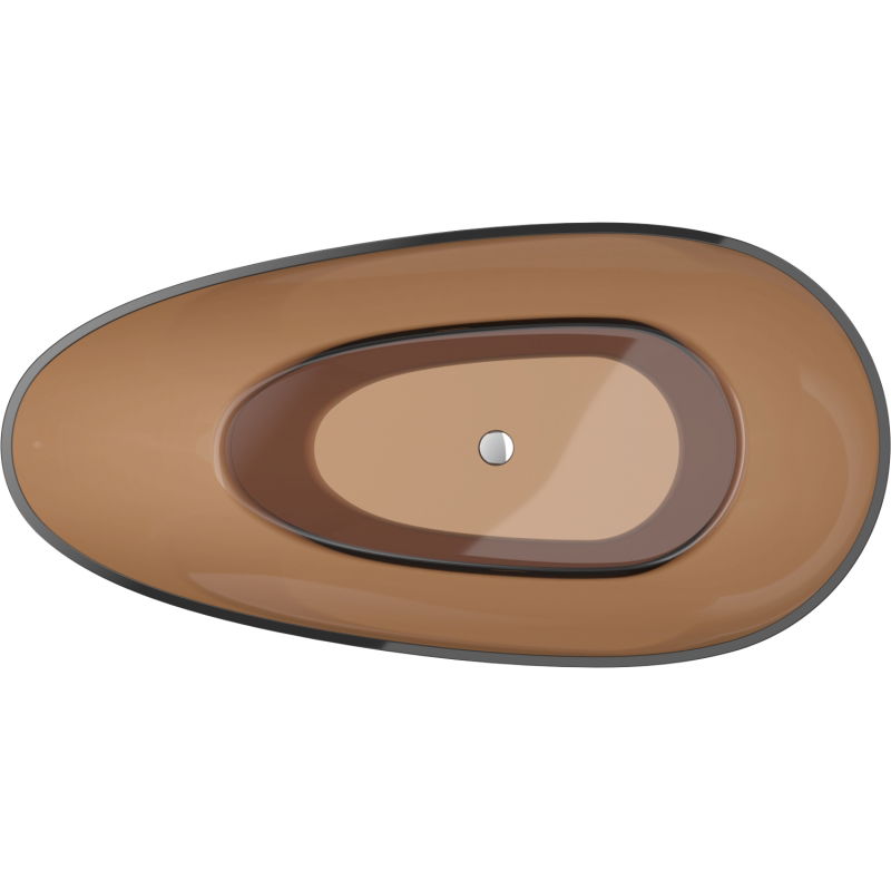 Mexen Glass baignoire autoportante transparente 170 x 85 cm, bouchon chromé - 58061708505