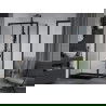 Mexen Apia cabine de douche coulissante 140 x 70 cm, transparent, noir + receveur Flat, noir - 840-140-070-70-00-4070B