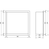 Mexen X-Wall-R étagère encastrée avec rebord 30 x 30 cm, or brossé - 1950303010