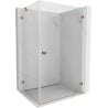 Mexen Lunar-B cabine de douche pivotante droite 95 x 80 cm, transparent, or rose - 832-095-080-60-00-P
