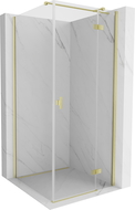 Mexen Mist H T cabine de douche pivotante droite 110 x 110 cm, transparent, or brossé - 8A5T-110-110-55-00-P