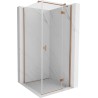 Mexen Mist-H T cabine de douche battante droite 70 x 70 cm, transparent, cuivre brossé - 8A5T-070-070-65-00-P