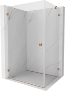 Mexen Lunar-B cabine de douche pivotante gauche 85 x 80 cm, transparent, cuivre brossé - 832-085-080-65-00-L