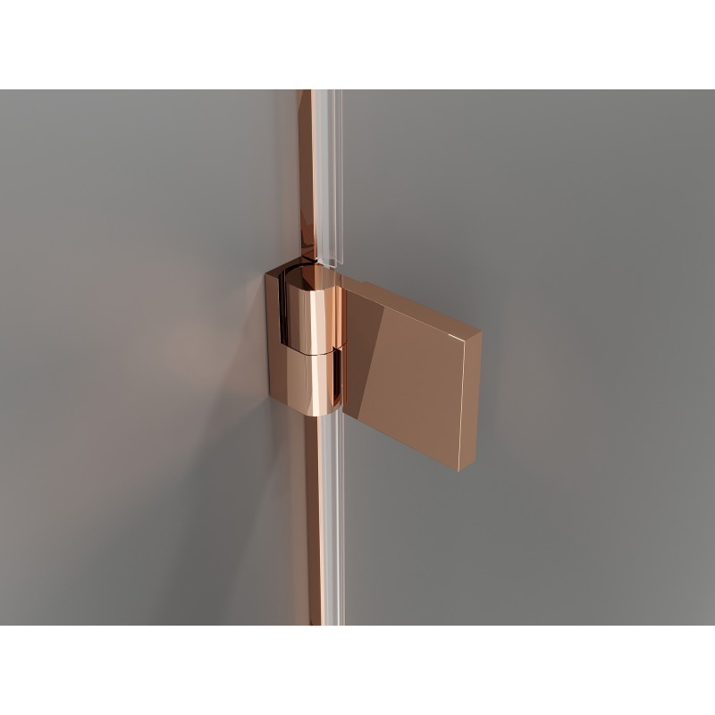 Mexen Lunar-B cabine de douche pivotante gauche 95 x 80 cm, transparent, cuivre brossé - 832-095-080-65-00-L