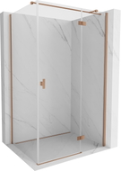 Mexen Mist-H T cabine de douche pivotante droite 100 x 75 cm, transparent, cuivre brossé - 8A5T-100-075-65-00-P