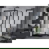 Cabine de douche coulissante Mexen Apia 140 x 100 cm, transparente, noire + receveur Plat, noir - 840-140-100-70-00-4070B