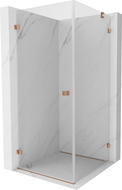 Mexen Lunar-B cabine de douche pivotante gauche 100 x 100 cm, transparent, cuivre brossé - 832-100-100-65-00-L