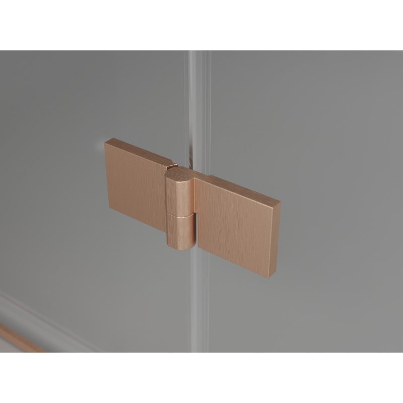 Mexen Mist-H T cabine de douche pivotante droite 85 x 85 cm, transparent, cuivre brossé - 8A5T-085-085-65-00-P
