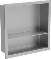 Mexen X-Wall-R étagère encastrée avec rebord et étagère 30 x 30 cm, inox - 1910303010S