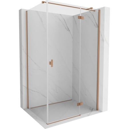 Mexen Mist-H T cabine de douche à porte pivotante droite 105 x 90 cm, transparent, cuivre brossé - 8A5T-105-090-65-00-P
