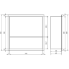 Mexen X-Wall-R étagère encastrée avec rebord et étagère 30 x 30 cm, blanche - 1920303010S