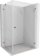 Mexen Lunar-B cabine de douche pivotante droite 90 x 80 cm, transparent, cuivre brossé - 832-090-080-65-00-P