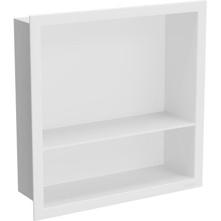 Mexen X-Wall-R étagère encastrée avec rebord et étagère 30 x 30 cm, blanche - 1920303010S