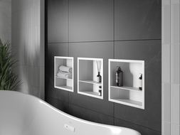 Mexen X-Wall-R étagère en niche avec rebord et étagère 30 x 30 cm, blanche - 1920303010S