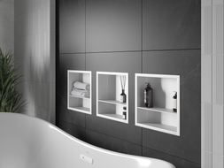 Mexen X-Wall-R étagère encastrée avec rebord et étagère 30 x 30 cm, blanche - 1920303010S
