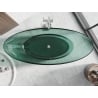 Mexen Vea baignoire autoportante transparente teal 180 x 80 cm, bouchon chromé - 58091808011