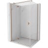 Mexen Mist-H T cabine de douche battante gauche 75 x 110 cm, transparent, cuivre brossé - 8A5T-075-110-65-00-L