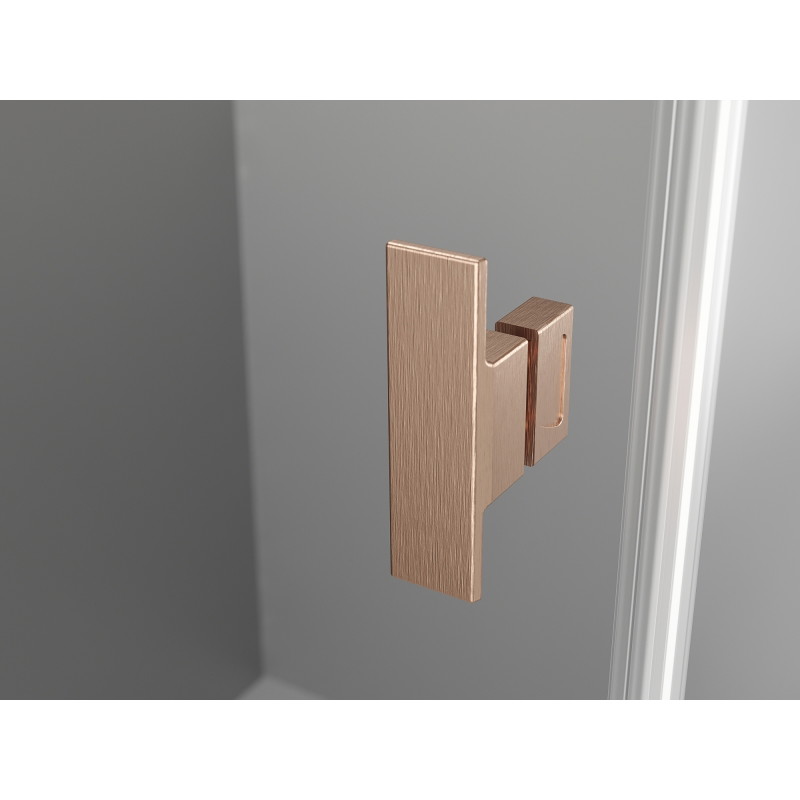 Mexen Mist-H T cabine de douche pivotante droite 110 x 100 cm, transparent, cuivre brossé - 8A5T-110-100-65-00-P