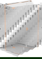 Mexen Mist-H T cabine de douche à ouverture gauche 100 x 110 cm, transparent, cuivre brossé - 8A5T-100-110-65-00-L